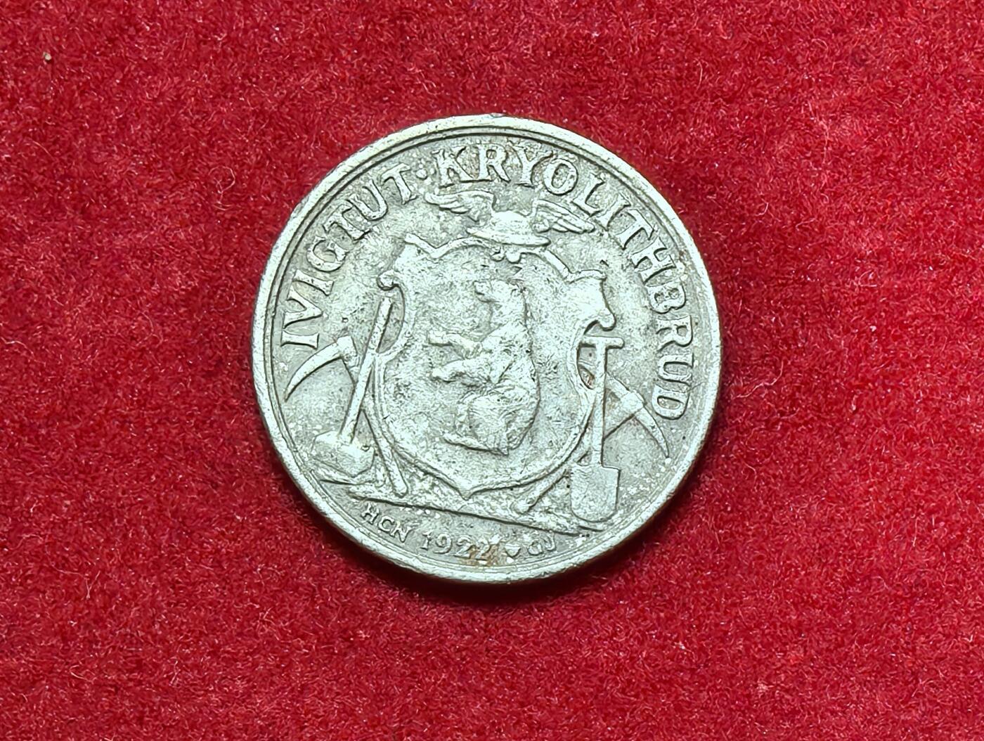 凡希社世界钱币微拍第二百八十三期 1922丹属冰岛矿业10欧尔美品