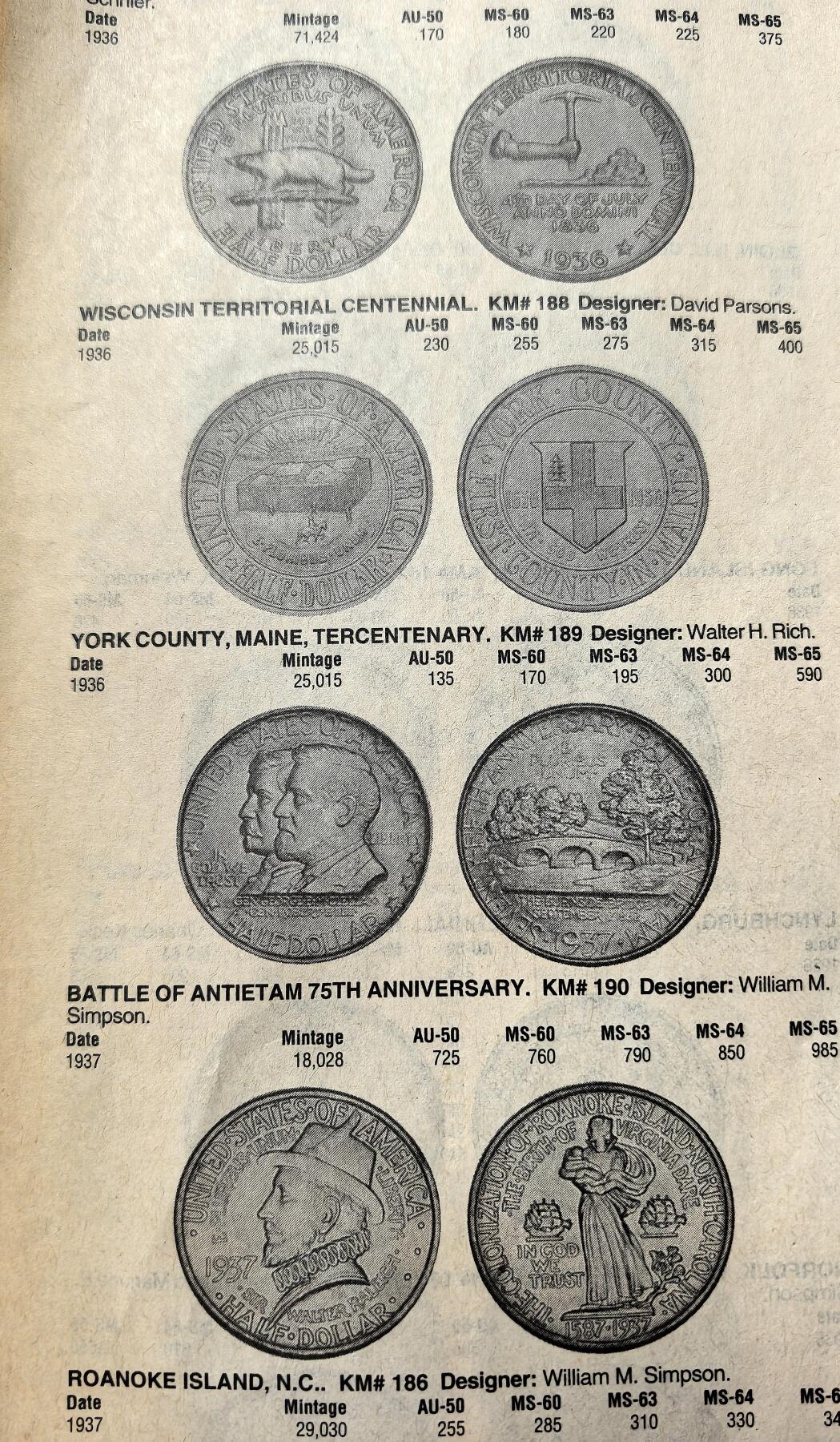 凡希社世界钱币微拍第二百八十三期 荐！1937美国安提塔姆会战50分纪念银币PCGS-MS66，半美元历史系列里面的稀有品种，一年型，发行18028枚，藏家品质。