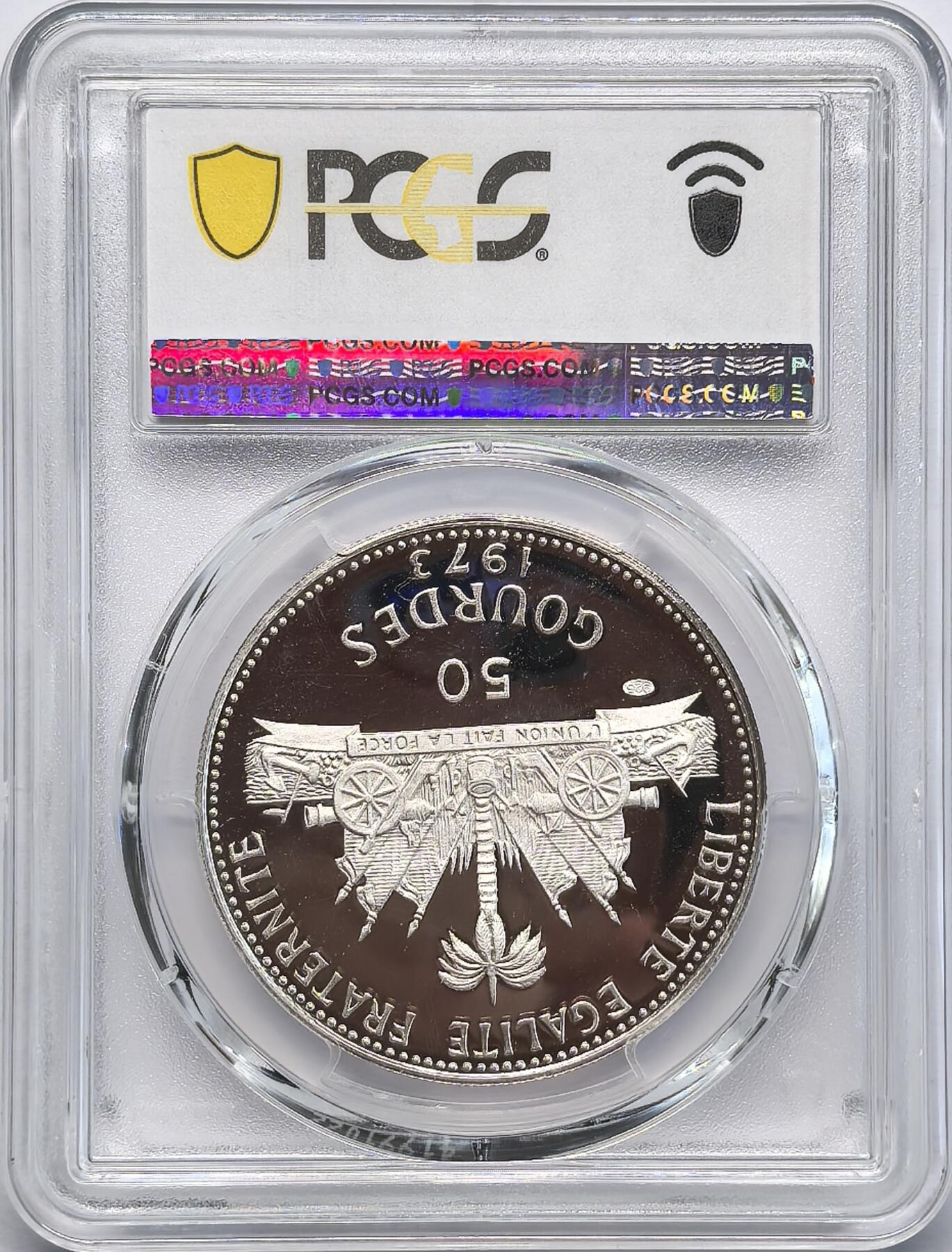凡希社世界钱币微拍第二百八十三期 1973海地母亲与婴孩50G大银精铸PCGS-PR69DCAM