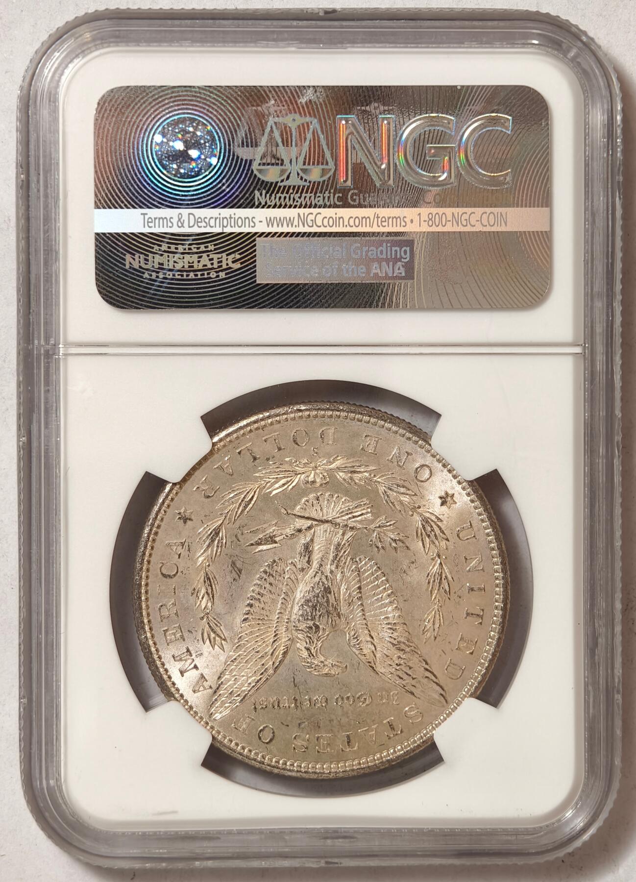 紫瑗钱币——第412期 美国 1880年 S版 摩根 大头妹 一美元 银币 NGC MS63