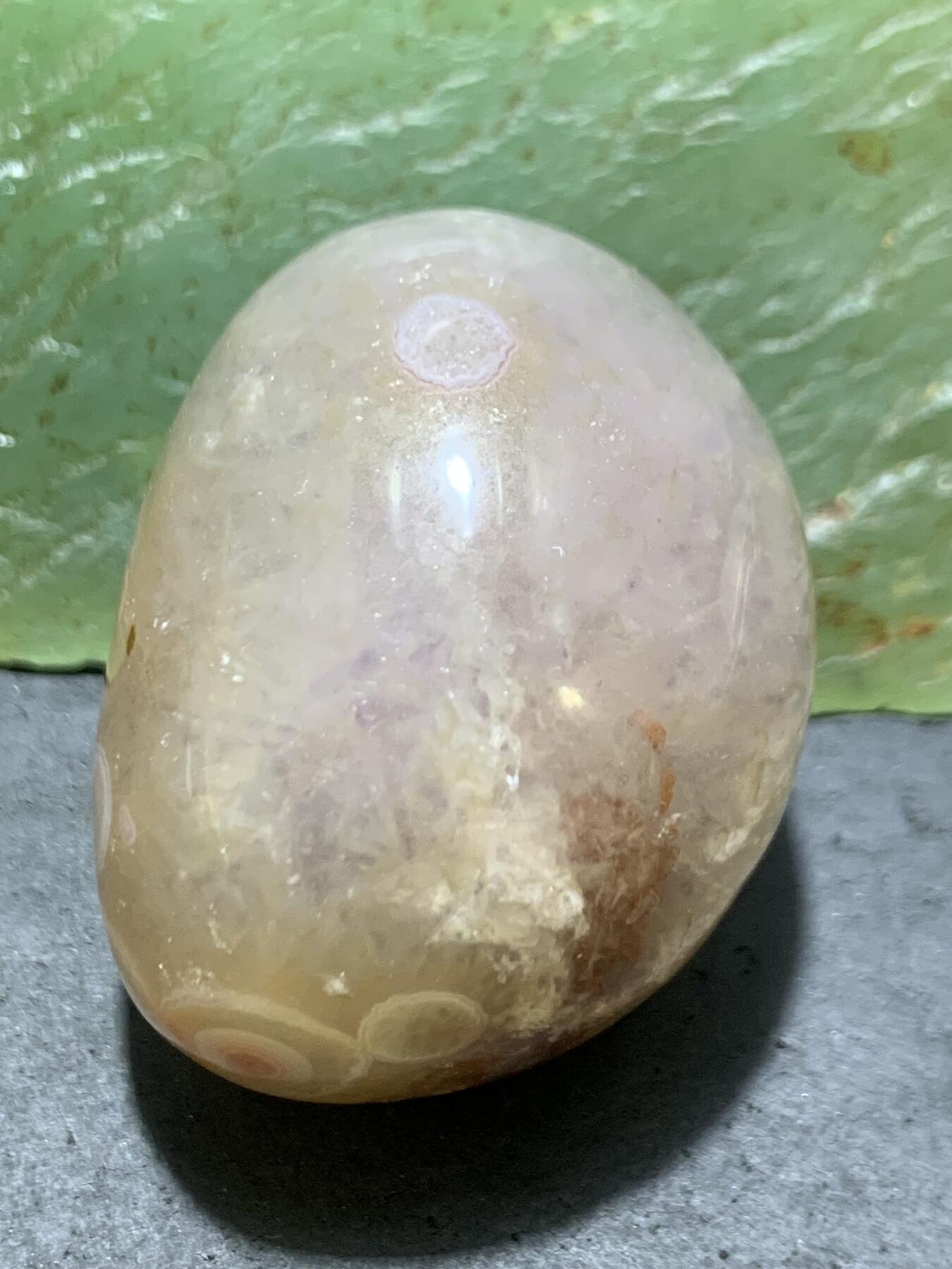 精美高玉化冰飘天眼纹战国红玛瑙随形大吊坠（把件）一个，