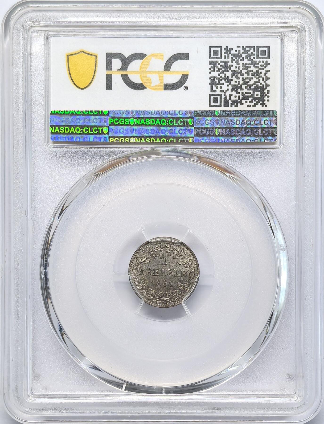 凡希社世界钱币微拍第二百八十三期 1861巴伐利亚1K银辅币PCGS-MS64
