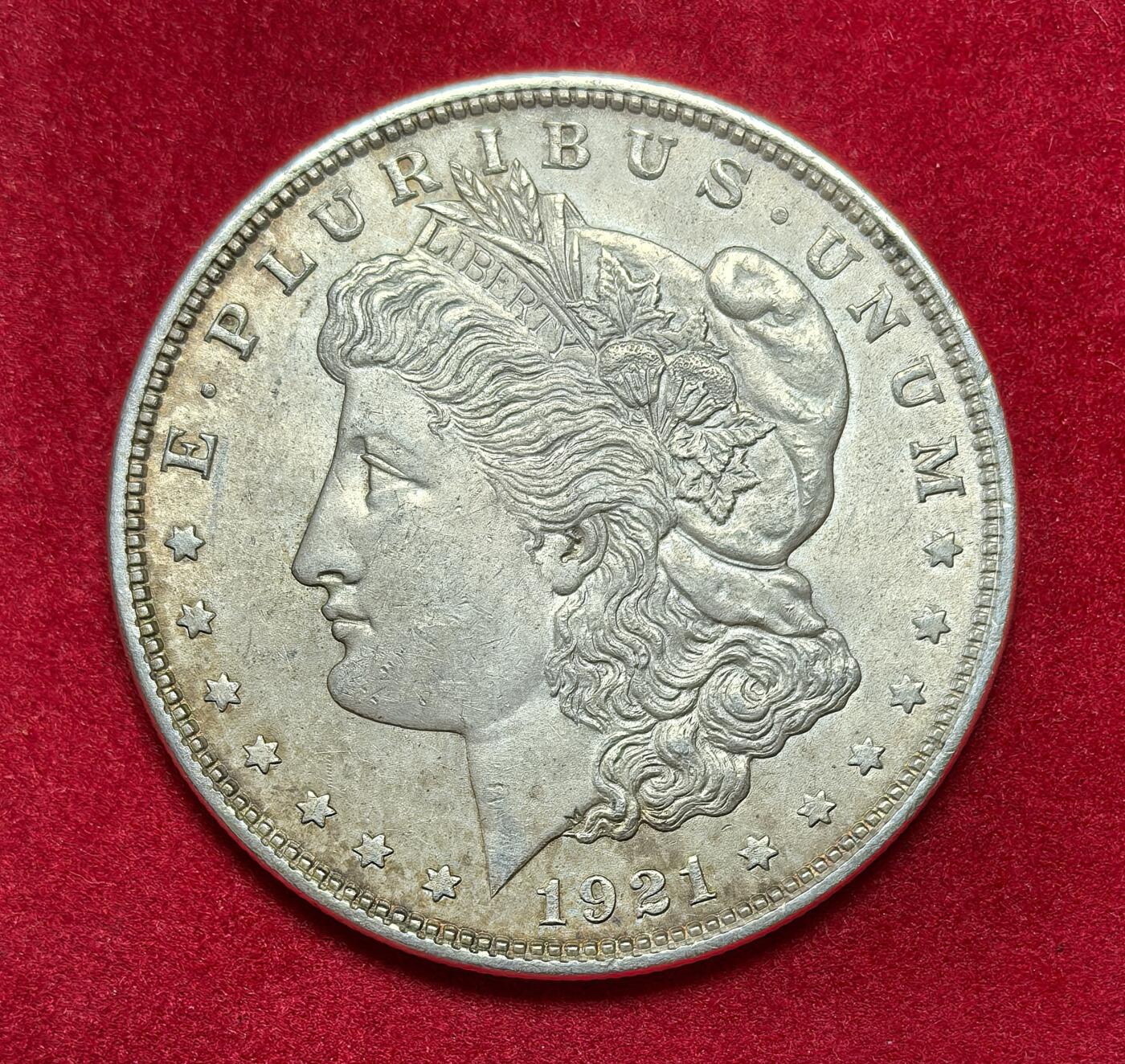 凡希社世界钱币微拍第二百八十三期 1921美国摩根壹元淡彩AU