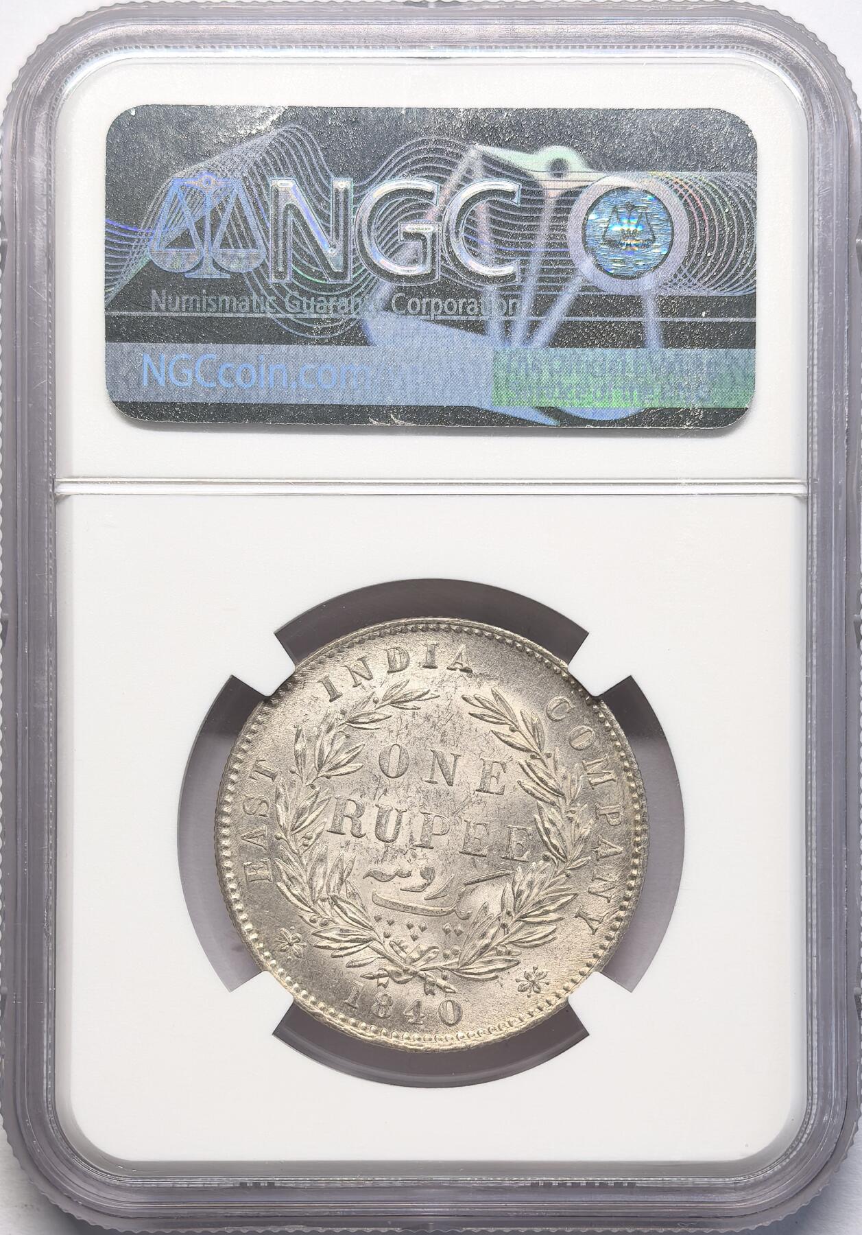 凡希社世界钱币微拍第二百八十三期 1840东印度公司小维卢比NGC-MS62②