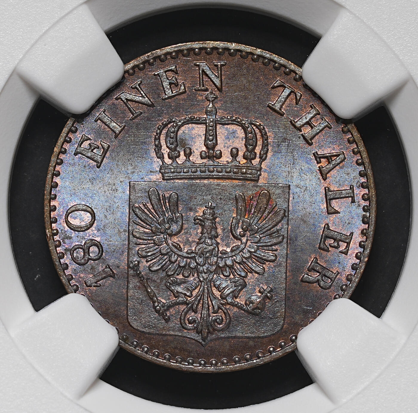 修遠堂世界钱币第三十八期 全场包邮 NGC MS64BN 1853年普鲁士2芬尼铜币