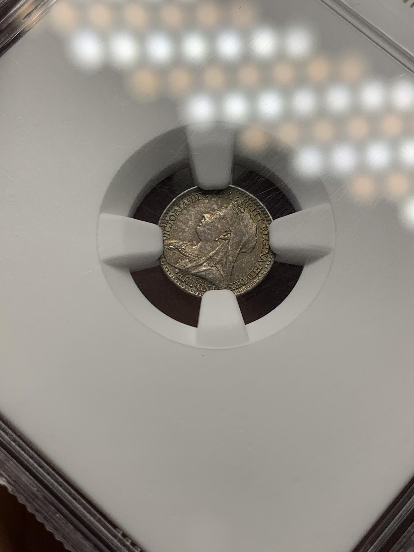 《竞宝斋》第303场   周日，周一 2场连拍 （全场包邮） NGC MS65 英国 1894年 维多利亚 1便士濯足银币 凑版必备