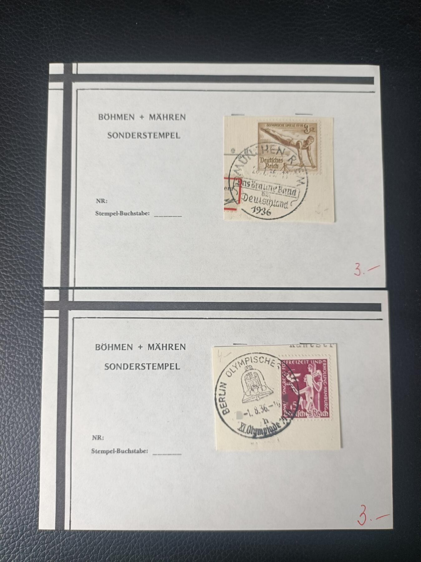 2德国1936年全戳剪片10元1枚自选