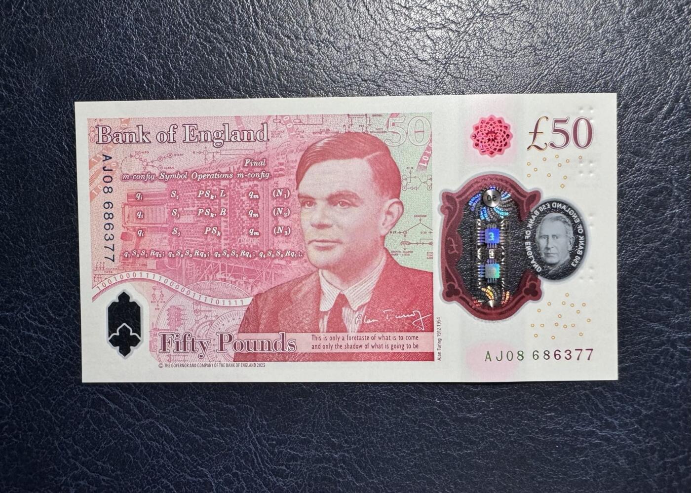 收藏联盟Quantum Auction 第373期拍卖  英国2025年50镑 品相全新UNC 号码无4双尾号 AJ冠 查理三世国王
