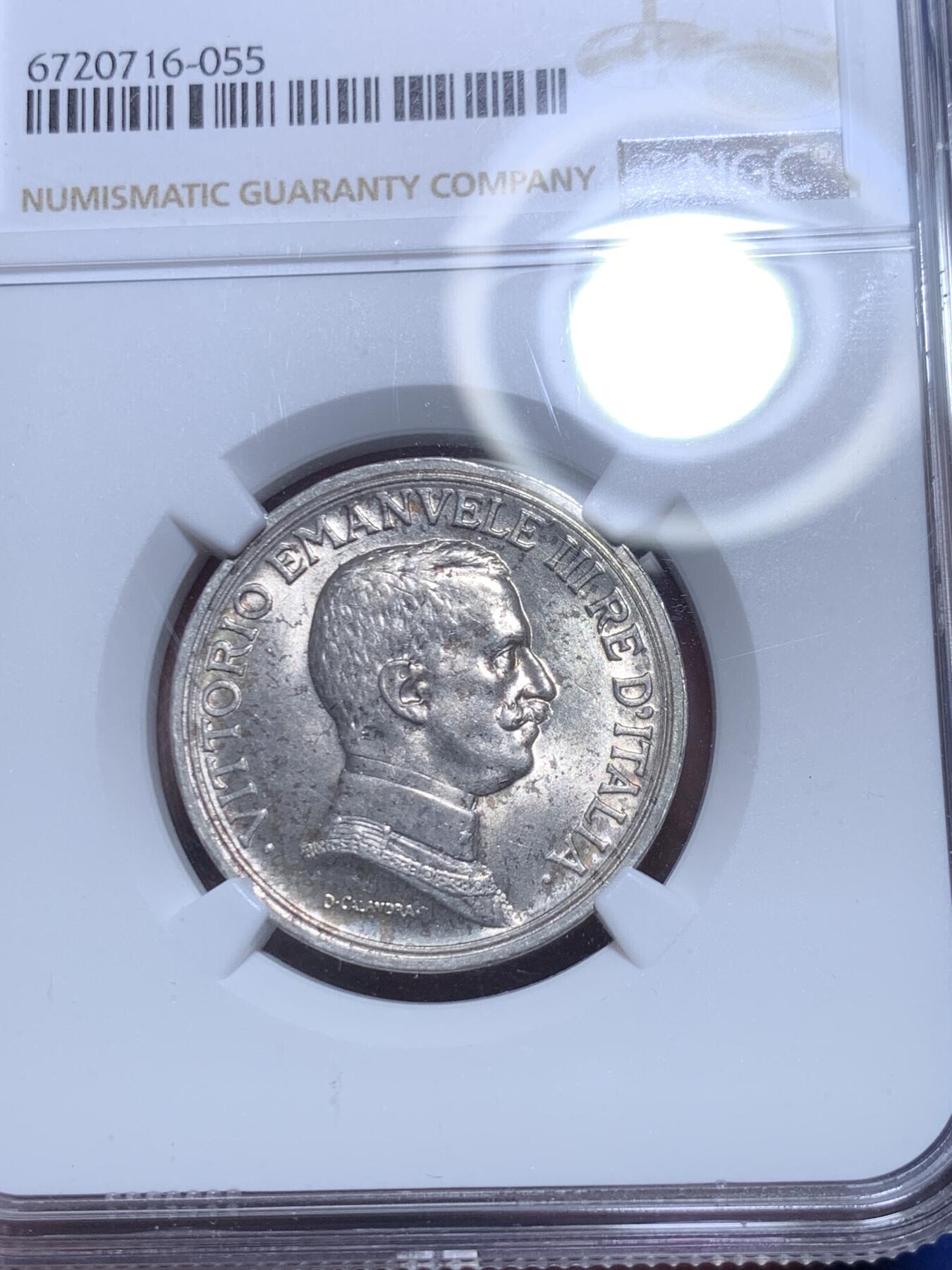 《竞宝斋》第303场   周日，周一 2场连拍 （全场包邮） NGC MS62 意大利1915年四马拉车 经典品种