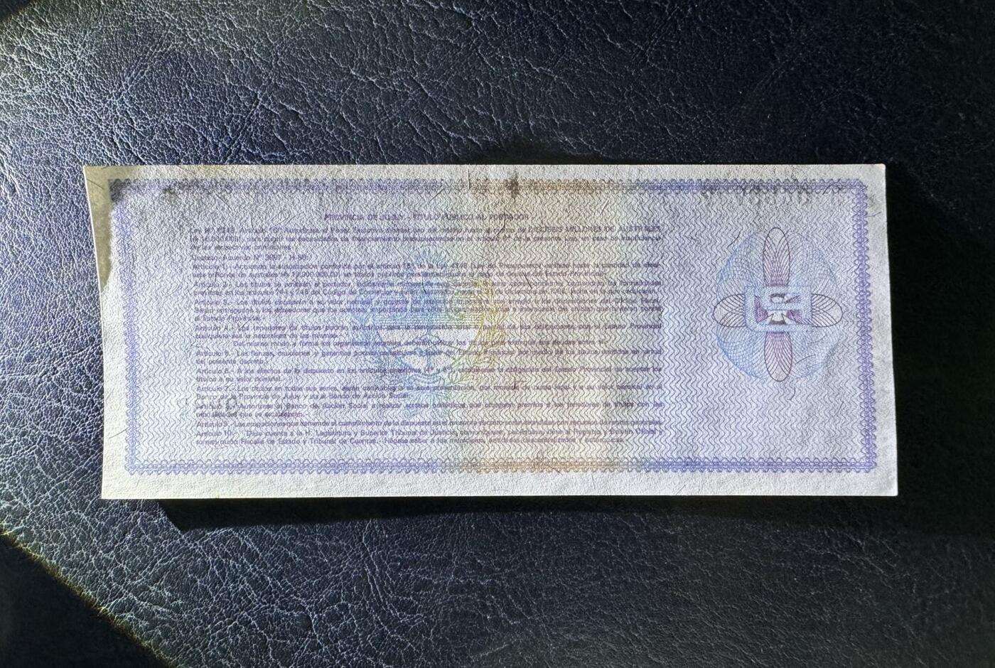 收藏联盟Quantum Auction 第373期拍卖  阿根廷1988年0.5比索紧急币 品相UNC- 
