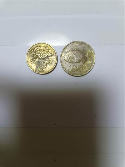 【20240905】非全新纸币第162场 - 冰岛2枚硬币