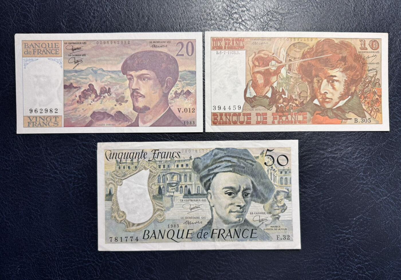 收藏联盟Quantum Auction 第373期拍卖  法国1978-92年10-200法郎 非全新 品相如图 无针孔原票
