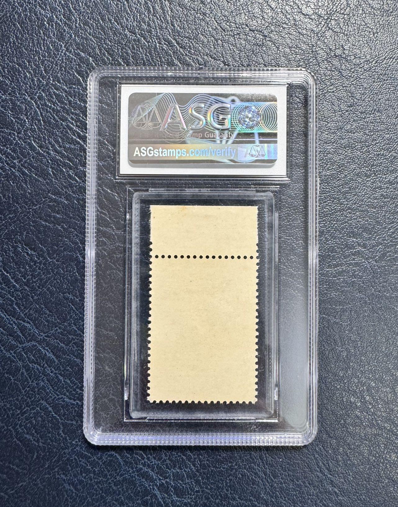 收藏联盟Quantum Auction 第373期拍卖  中国邮政1960年8分 ASG 85 Mint OG 带三俗边 菊花18-7