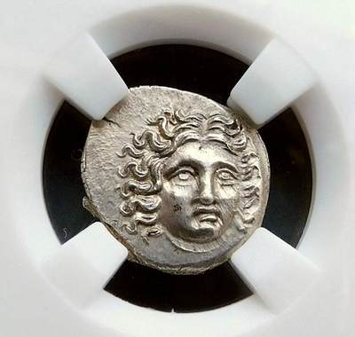 精美古希腊太阳神和玫瑰图银币未流通品马其顿国王帕耳修斯古币g3-4 - 精美古希腊太阳神和玫瑰图银币未流通品马其顿国王帕耳修斯古币g3-4