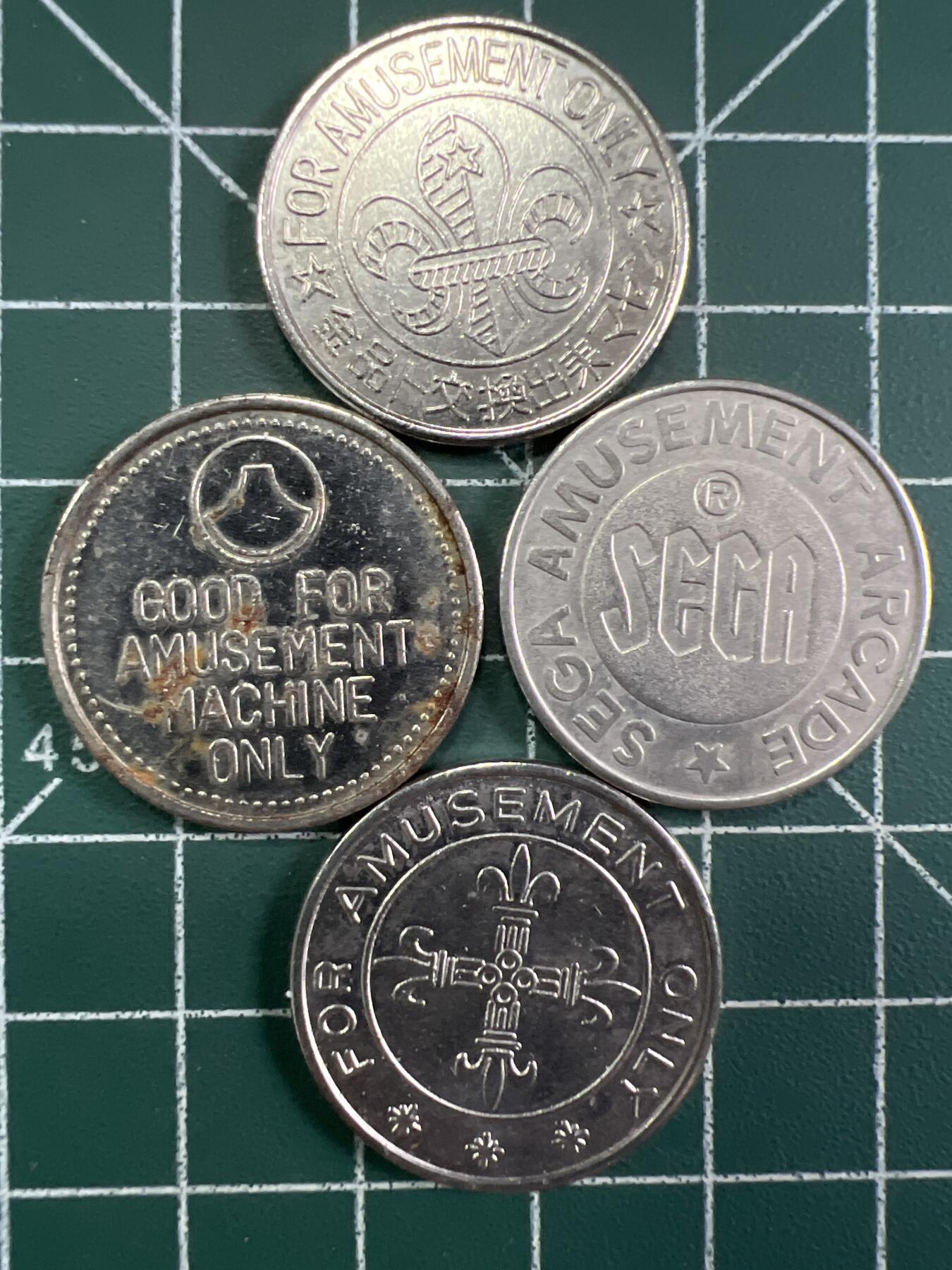 第697期 硬币专场 （无押金，捡漏，全场50包邮，偏远地区除外，接收代拍业务，本店十天发一次货） 代用币  4枚