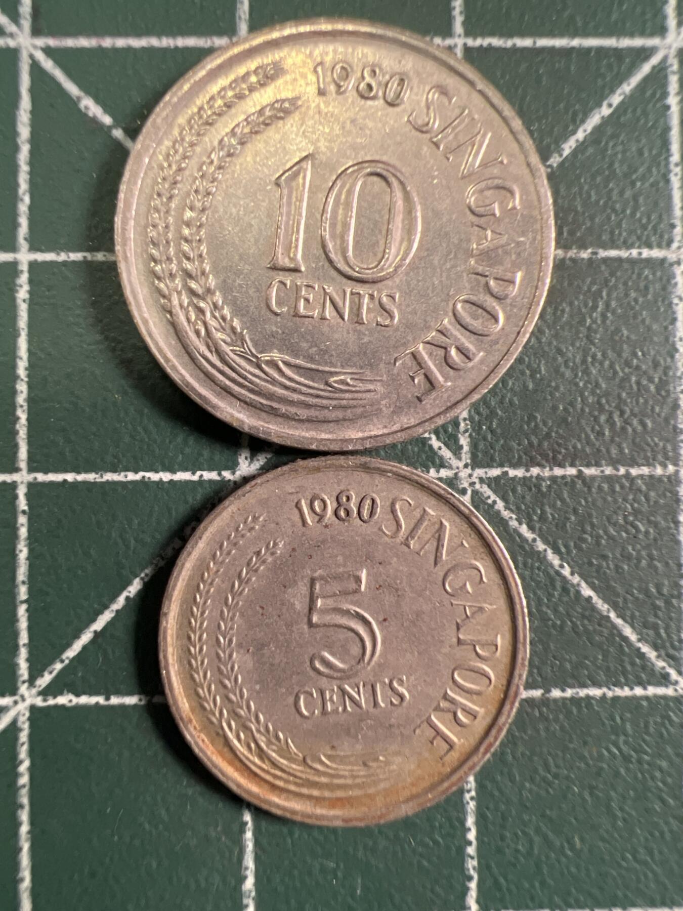 第697期 硬币专场 （无押金，捡漏，全场50包邮，偏远地区除外，接收代拍业务，本店十天发一次货） 新加坡硬币2枚