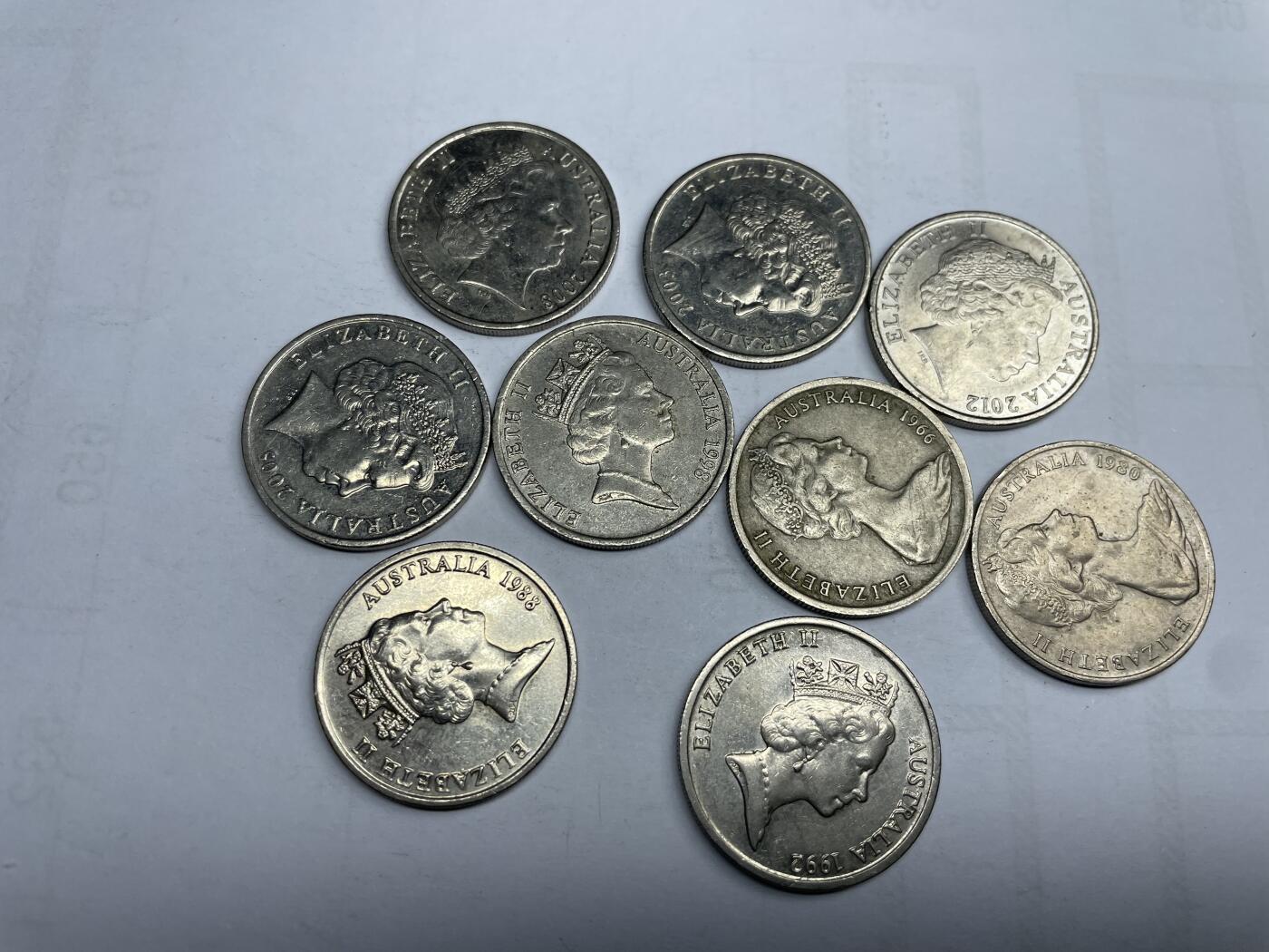 每日一拍，2024年集古藏今外币拍卖第十四期-第4场—（总第134拍），可以寄存60天，满160元包邮。 澳大利亚9枚
