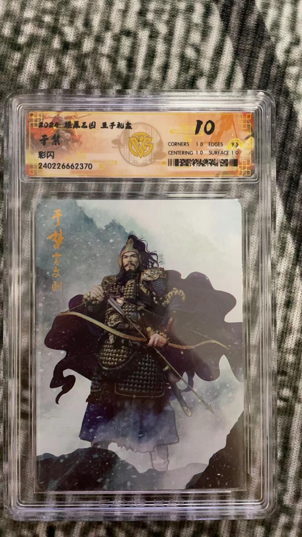 龙虎拍卖第贰期 燎原三国二弹 于禁彩闪评级卡 10分