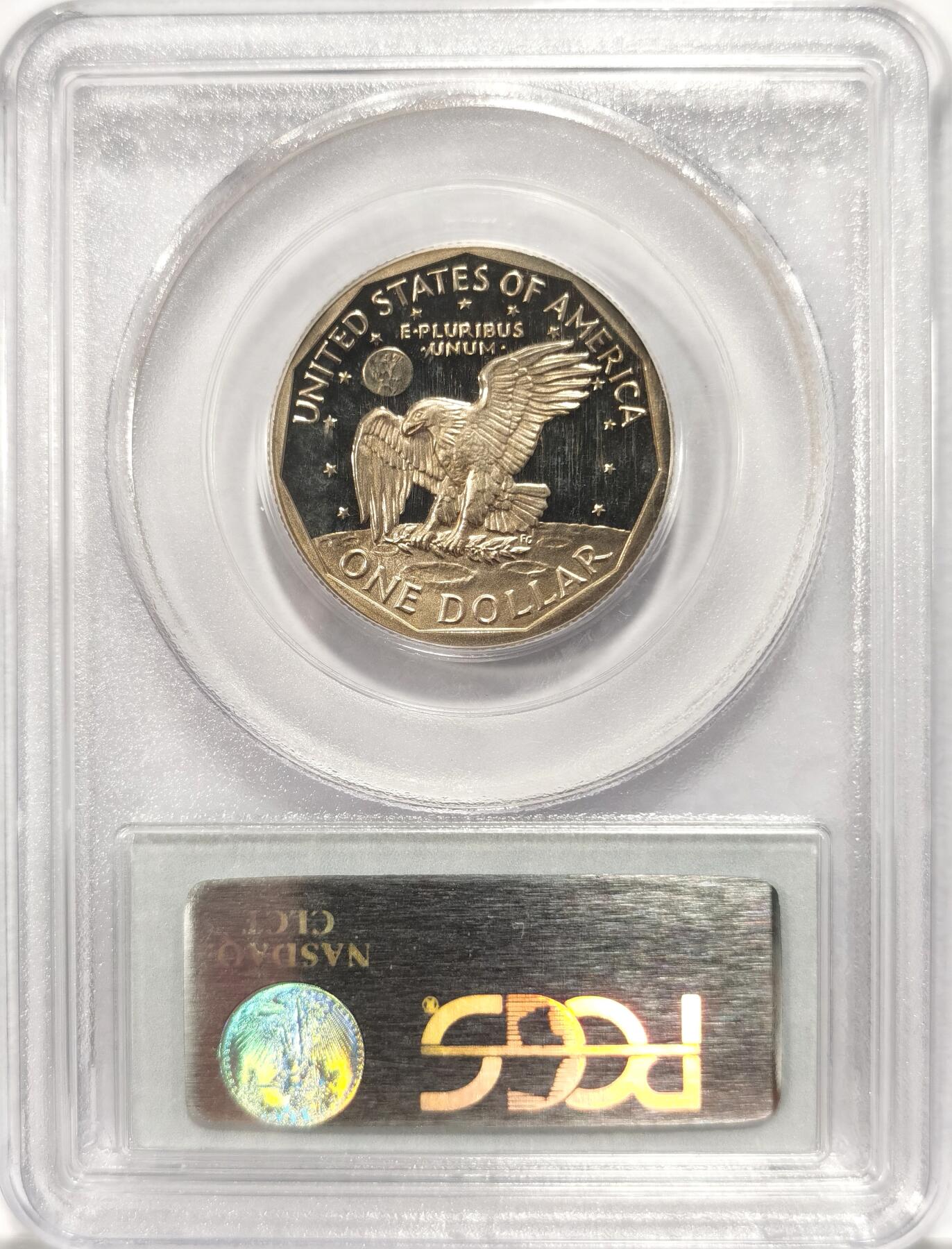 博洋堂世界钱币拍卖第090期（全场包邮） PCGS PR69DCAM 美国1980年“自由女权”少见精制纪念币，小白盒，PCGS亚军分