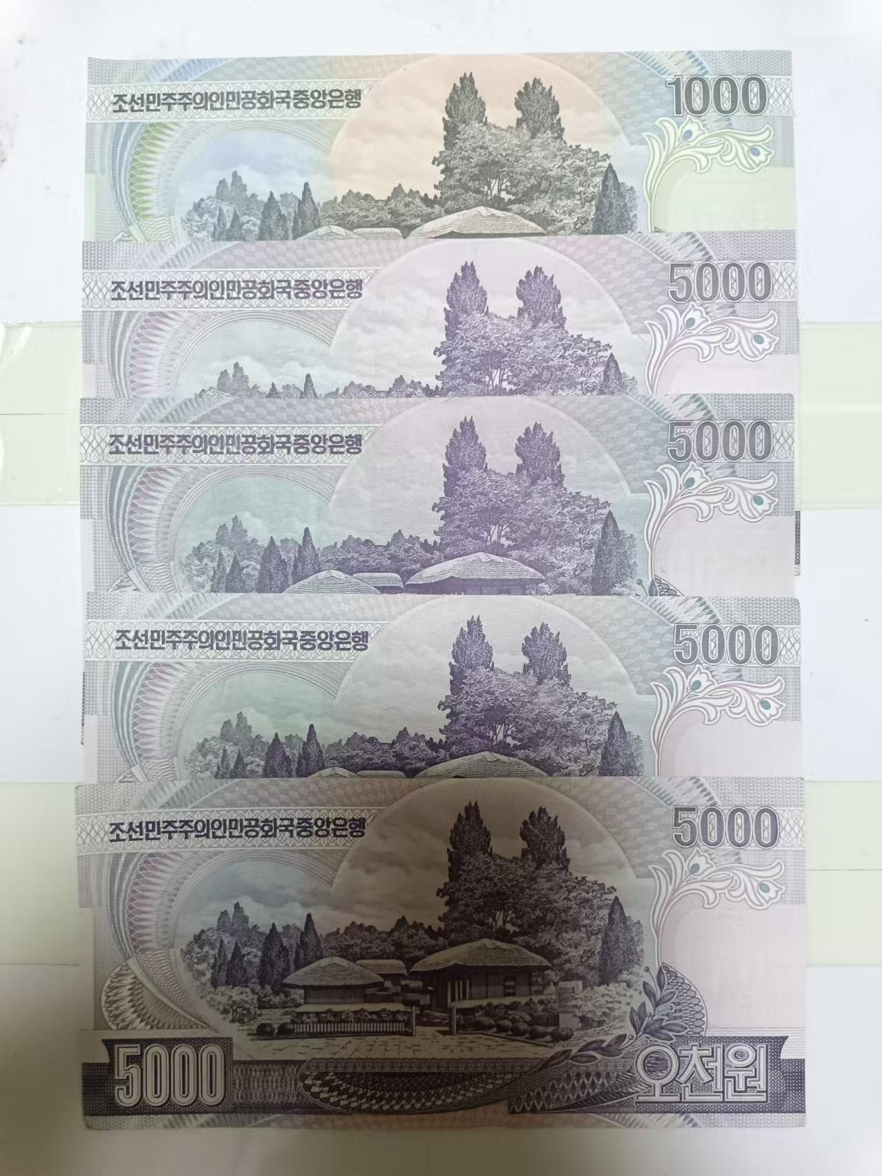【20240908】非全新纸币第163场 朝鲜5张纸币