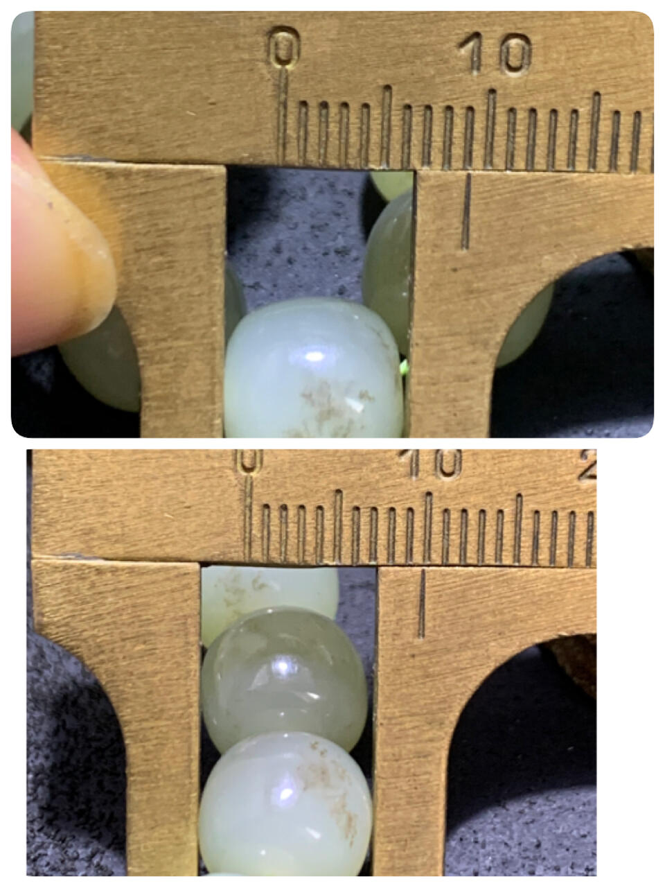 天然青海料和田玉老型桶珠手串一条，，