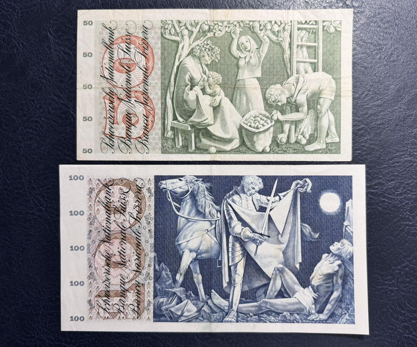 收藏联盟Quantum Auction 第374期拍卖  瑞士联邦1961-71年10-100法郎 非全新 品相如图