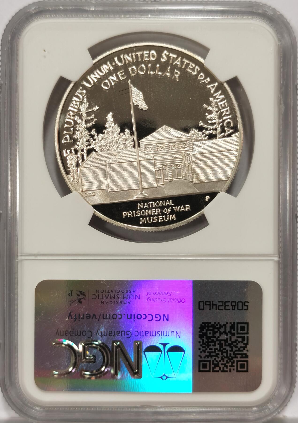 博洋堂世界钱币拍卖第090期（全场包邮） 美国1994年战俘1美元精制纪念银币NGC-PF69UC，PROOF精制币，币面清爽干净又漂亮，打制精美