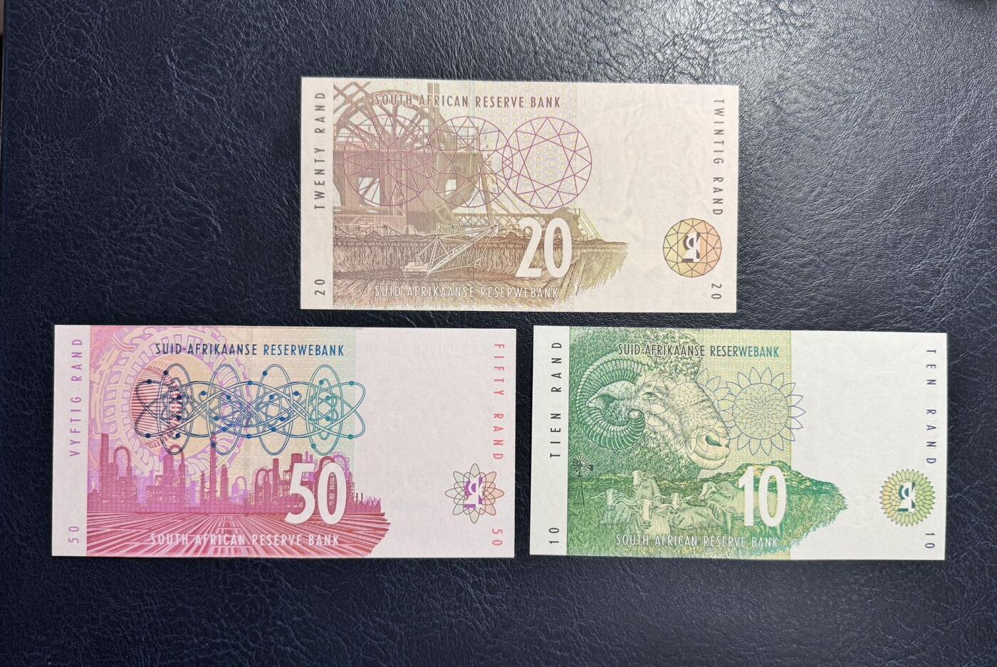 收藏联盟Quantum Auction 第374期拍卖  南非1992年初版5-20兰特 品相全新UNC