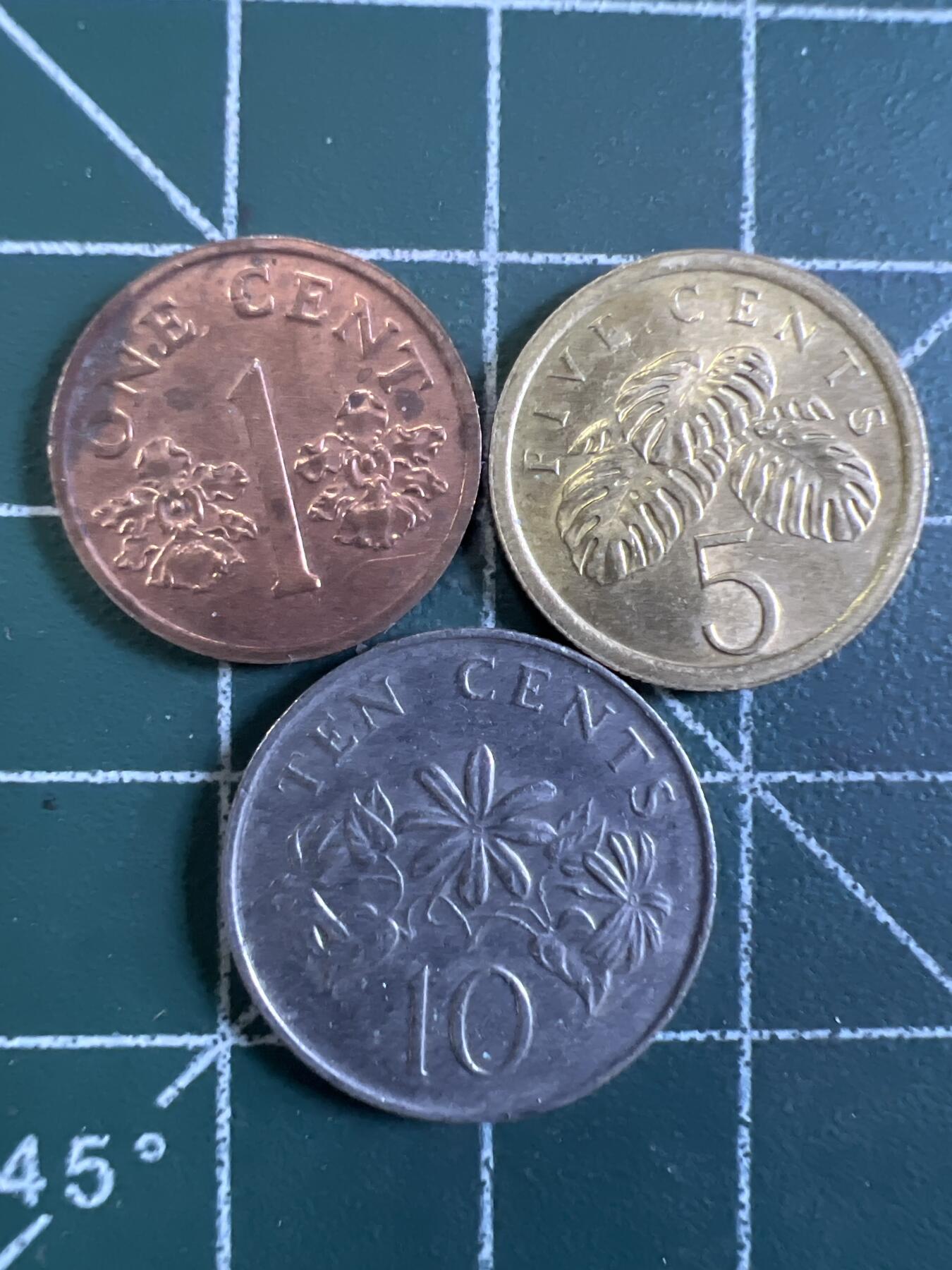 第700期 硬币专场 （无押金，捡漏，全场50包邮，偏远地区除外，接收代拍业务，本店十天发一次货） 新加坡硬币 3枚