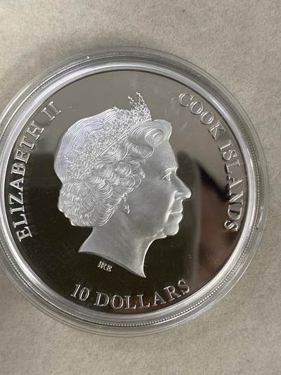 康怡轩钱币【以色列+葡萄牙+库克+澳大利亚+芬兰】第251003期  2013年库克发行纳米空间10元彩色精制纪念银币  币+证书