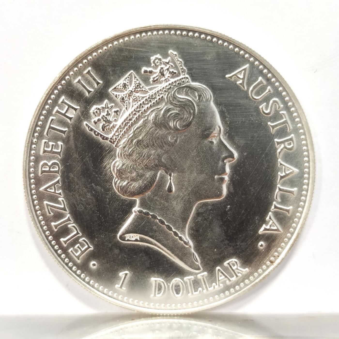 博洋堂世界钱币拍卖第090期（全场包邮） 1993年澳大利亚笑翠鸟一盎司精制银币