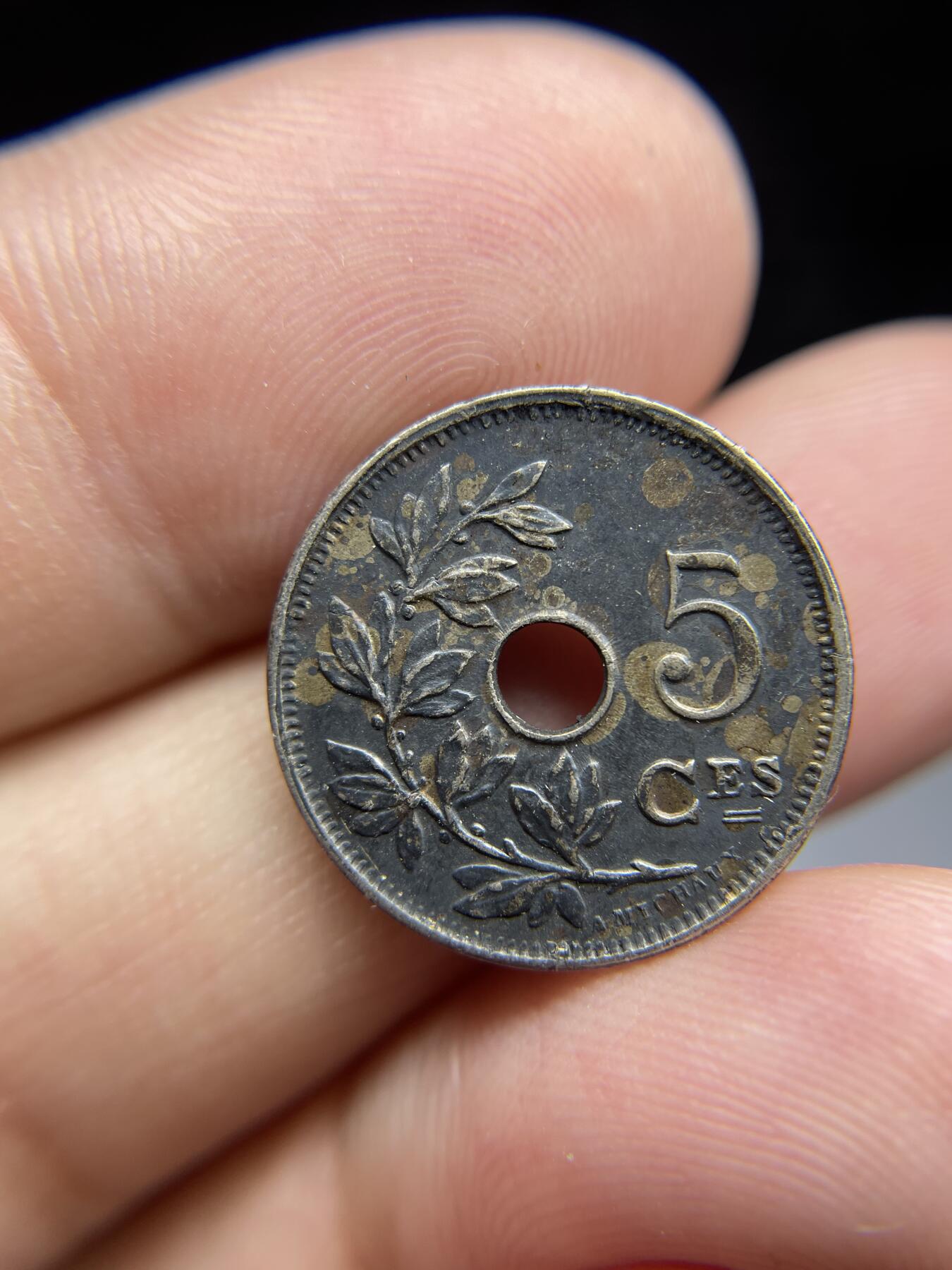 每日一拍，2024年集古藏今外币拍卖第十四期-第6场—（总第136拍），可以寄存60天，满160元包邮。 1920年比利时5分