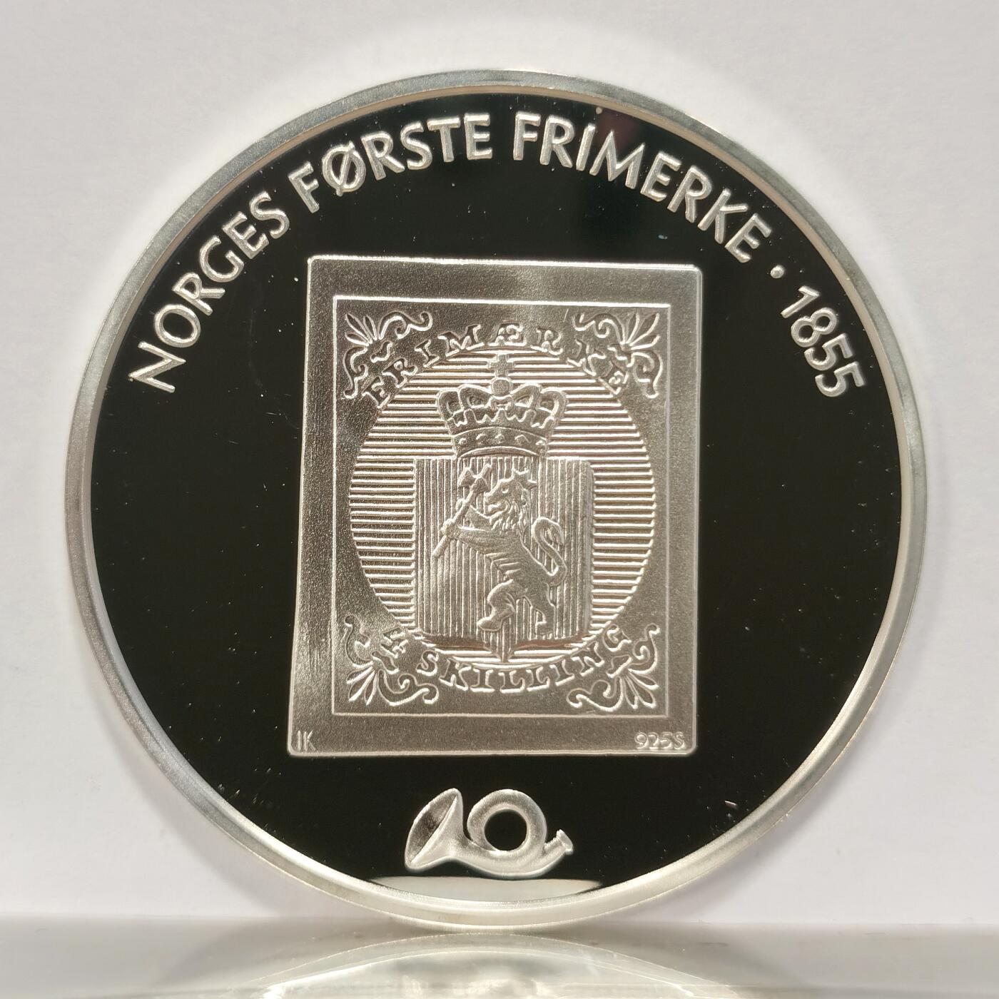 博洋堂世界钱币拍卖第090期（全场包邮） 挪威“三巨头”纪念大银章，双面为镜面无暇，银章为925银，克重33.9克