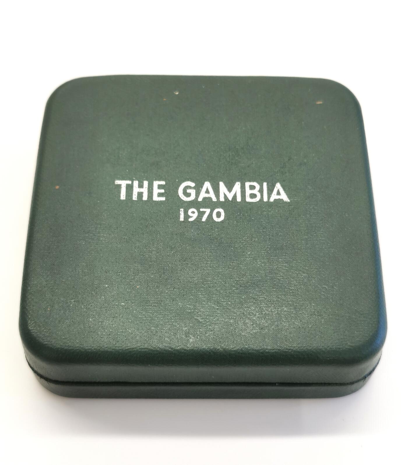 博洋堂世界钱币拍卖第097期（全场包邮） 原盒1970年英属冈比亚8先令精制银币