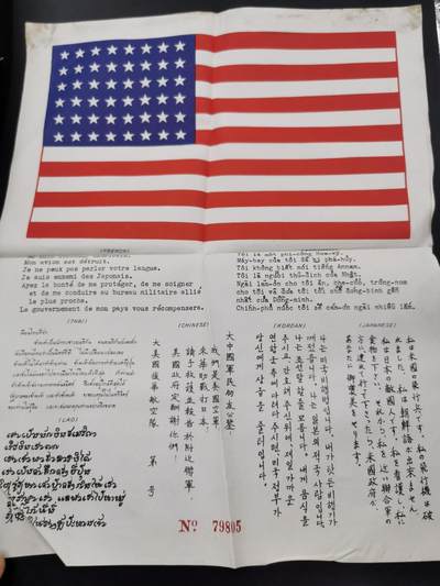 老王徽章第六十期 - 抗战时期美国援华空军血符   1943年底第4版本   带编号79805  丝质