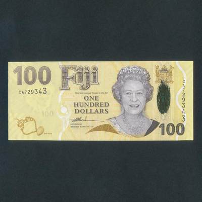 咖啡豆•收藏 2024龙年9月4th世界各国纸币拍卖 - 2007年斐济岛100元纸币 全新UNC 外国外币