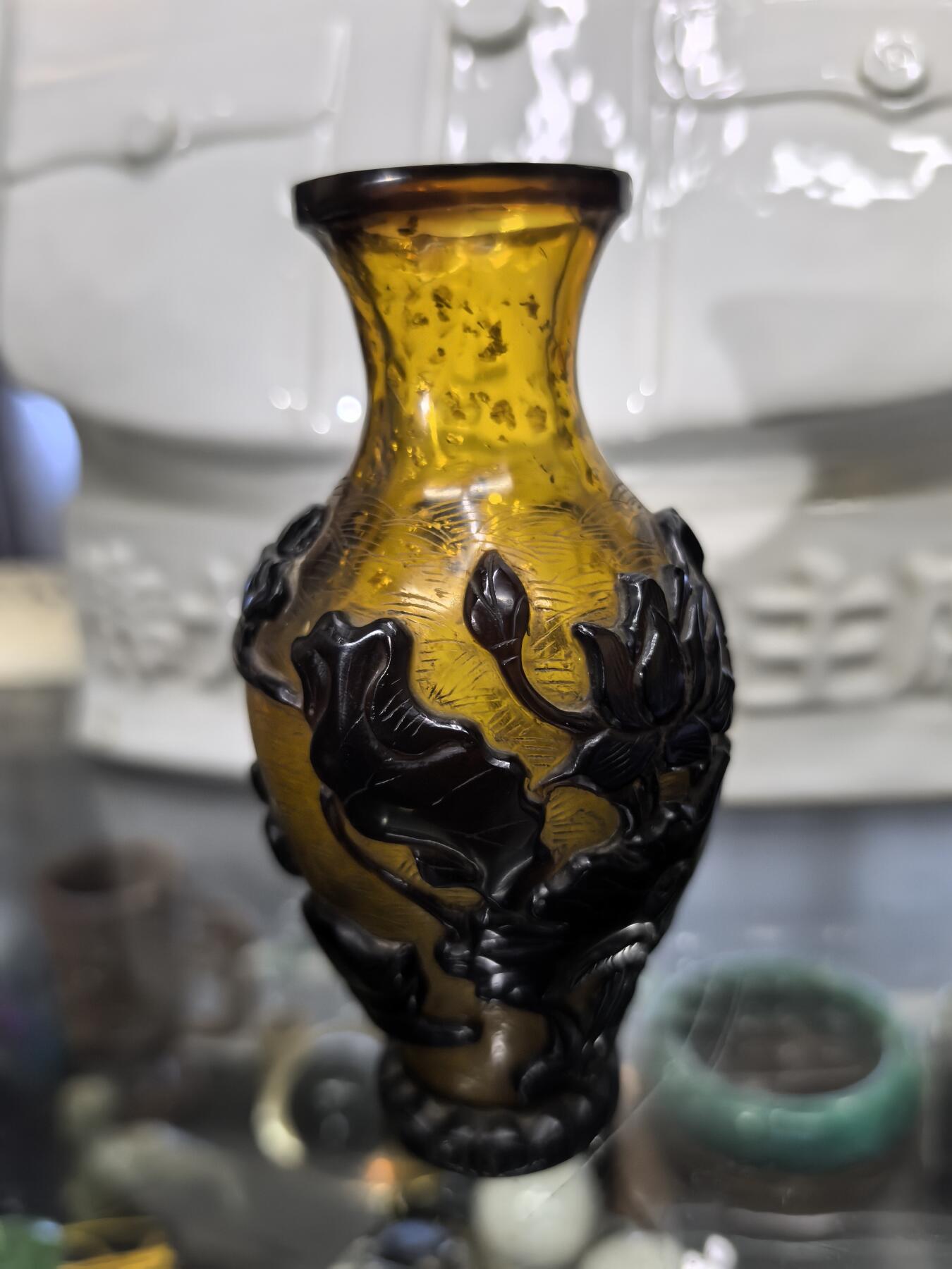 旧藏琉璃瓶 全品如图 尺寸:15.2*0.8cm 手工测量稍有1～2毫米误差