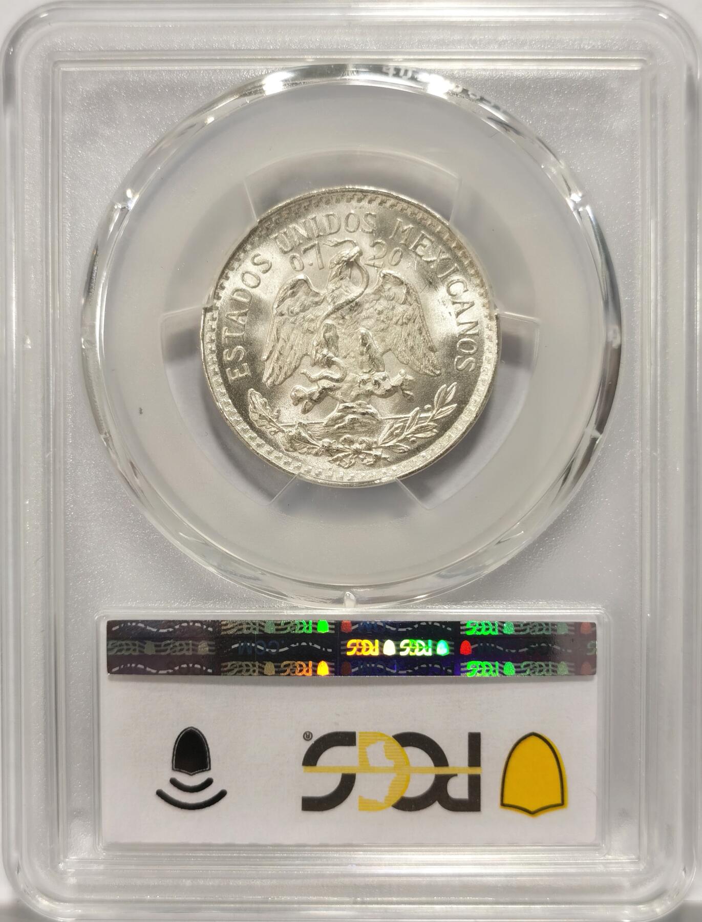 博洋堂世界钱币拍卖第090期（全场包邮） PCGS MS67 墨西哥1944年50分鹰洋银币，极品高分