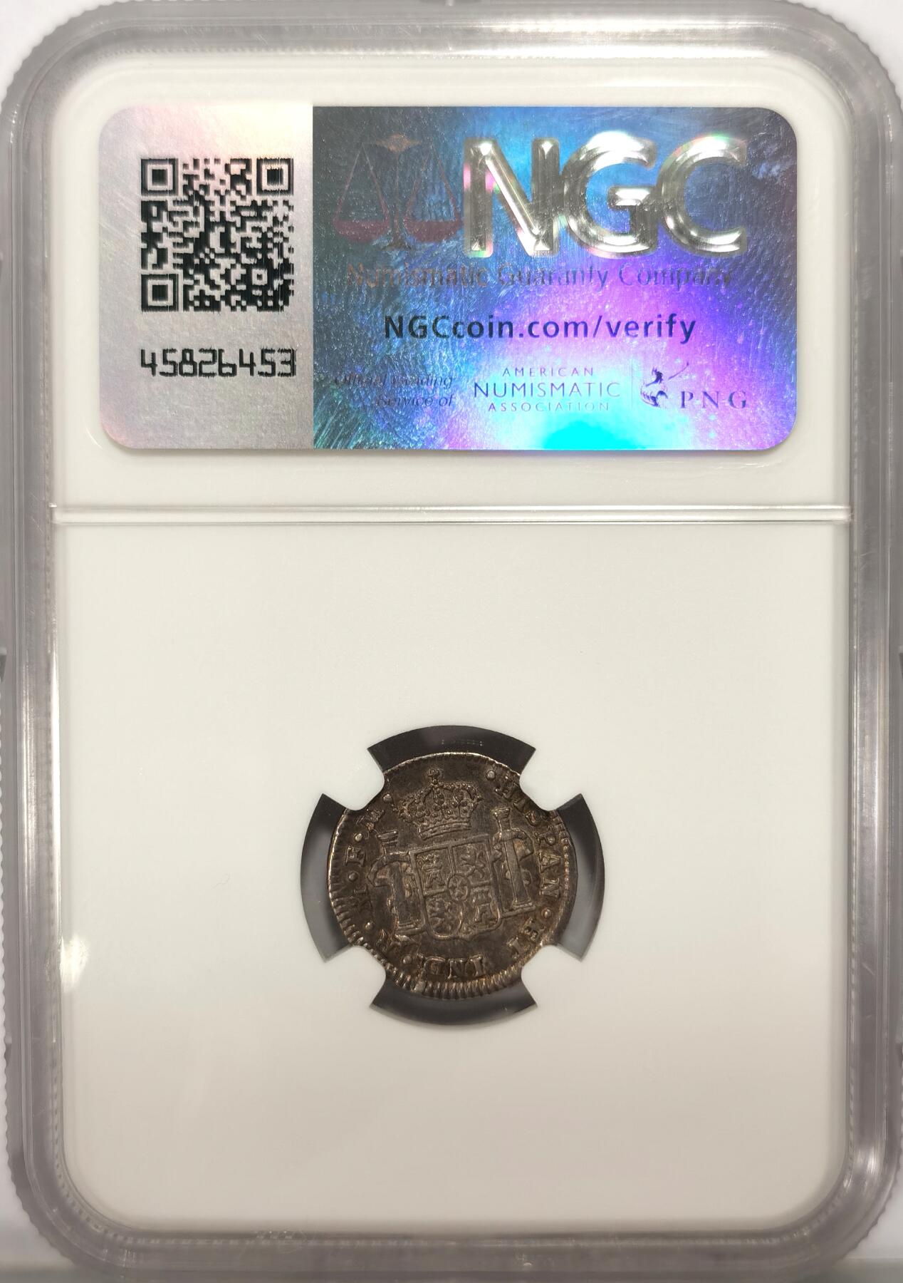 博洋堂世界钱币拍卖第090期（全场包邮） NGC AU 西属墨西哥1800年卡洛斯四世1R银币，少见1里亚尔辅币，原味感觉能出分