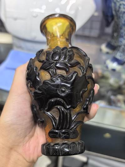 旧藏琉璃瓶 全品如图 尺寸:15.2*0.8cm 手工测量稍有1～2毫米误差 - 旧藏琉璃瓶 全品如图 尺寸:15.2*0.8cm 手工测量稍有1～2毫米误差