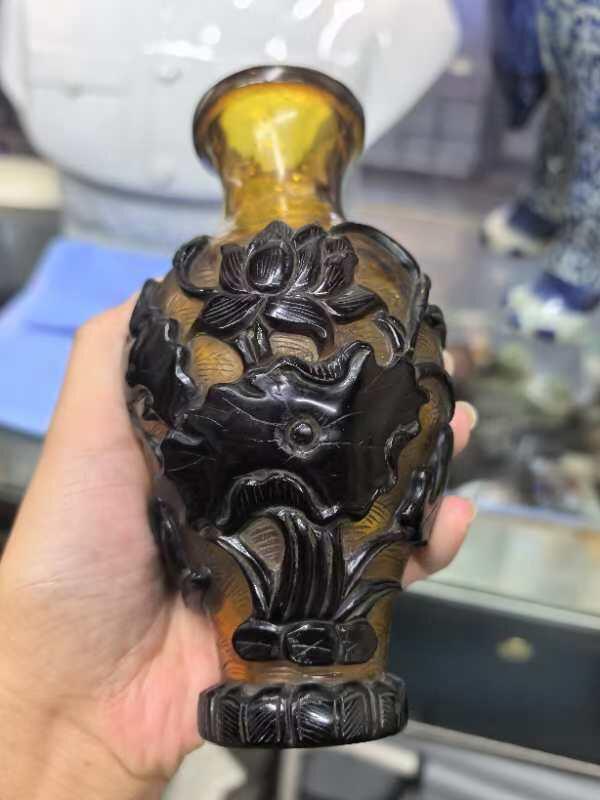 旧藏琉璃瓶 全品如图 尺寸:15.2*0.8cm 手工测量稍有1～2毫米误差