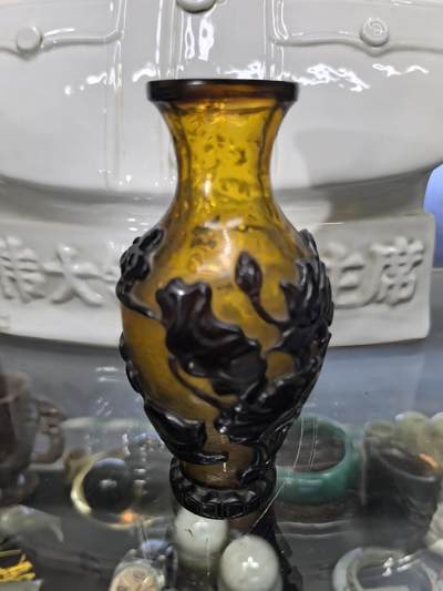 旧藏琉璃瓶 全品如图 尺寸:15.2*0.8cm 手工测量稍有1～2毫米误差 - 旧藏琉璃瓶 全品如图 尺寸:15.2*0.8cm 手工测量稍有1～2毫米误差