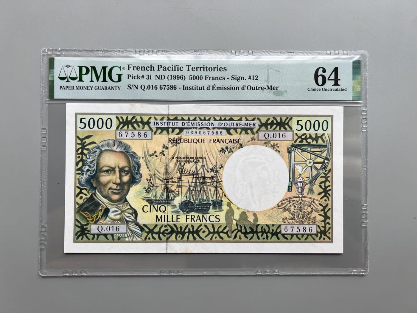 PMG 64法属太平洋5000法郎