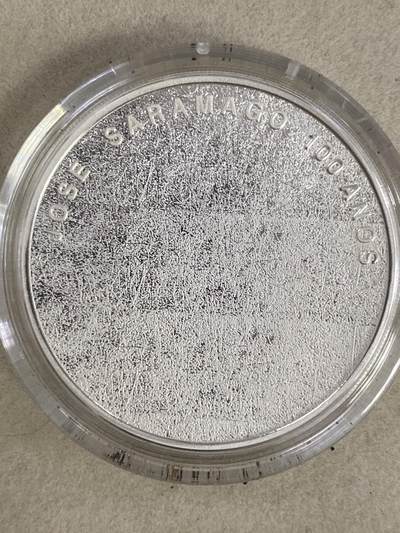 康怡轩钱币【以色列+葡萄牙+库克+澳大利亚+芬兰】第251003期  2022年葡萄牙发行若泽·萨拉马戈-天与地7.5欧元精制纪念银币