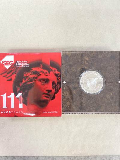 康怡轩钱币【以色列+葡萄牙+库克+澳大利亚+芬兰】第251003期  2022年葡萄牙发行里斯本经济管理学院成立111周年7.5欧彩色银币
