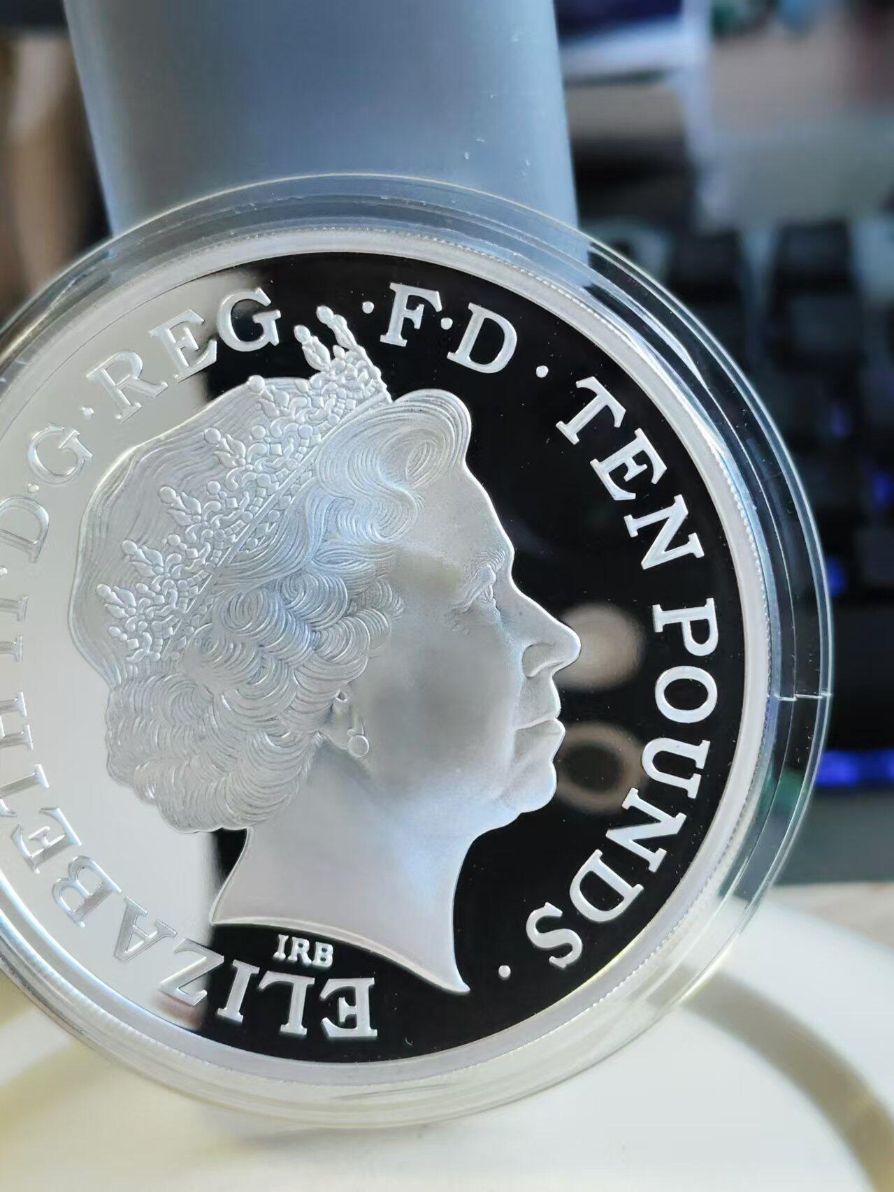 第187期拍卖 获奖币英国2012年伦敦奥运飞马精制纪念银币，荣获世界硬币大奖赛