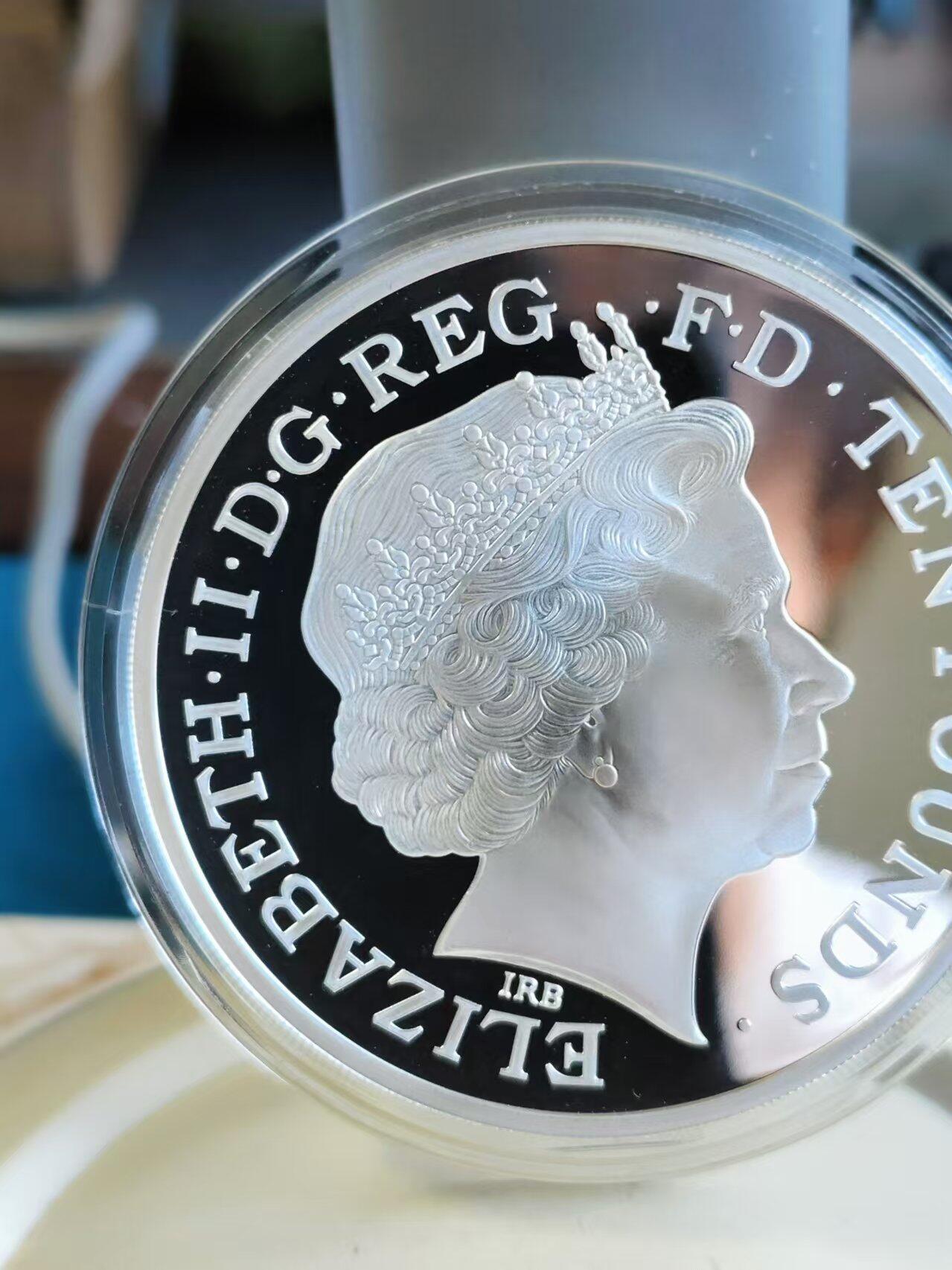 第187期拍卖 获奖币英国2012年伦敦奥运飞马精制纪念银币，荣获世界硬币大奖赛