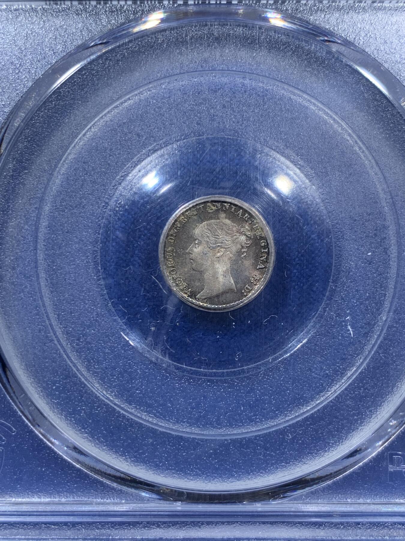 《竞宝斋》第306场   周日，周一 2场连拍 （全场包邮） 4枚一组 PCGS PL64-65 英国1858维多利亚早期濯足币，很难得，1D亚军分，2D冠军分，3D亚军分，4D季军分
