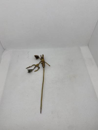 老银鎏金佛手簪子，尺寸13.8厘米，品相如图，1500包快递 - 老银鎏金佛手簪子，尺寸13.8厘米，品相如图，1500包快递