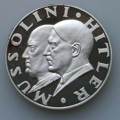 【淘币小摊】实时拍第四百二十七拍 银币银章场 满百包邮  每日一拍 每周一统一发货 可预留两周发货 - 德意同盟元首复刻一盎司精制银章重一盎司